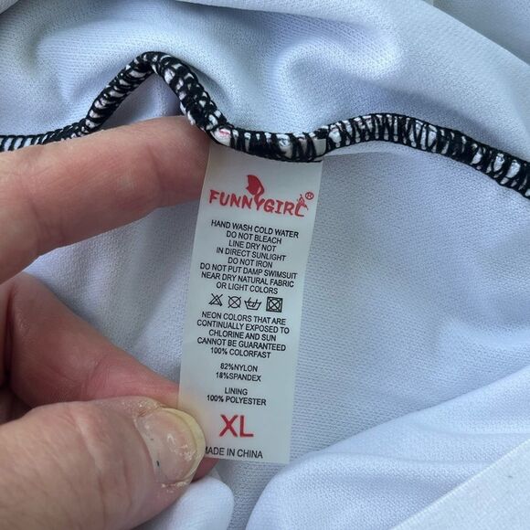 Funny Girl Floral Off-Shoulder Ruffle One-Piece Swimsuit - XL - Picture 9 of 13